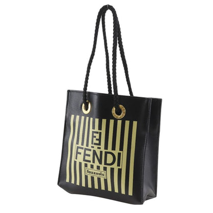 Fendi Fazzuolo Mini Handbag Pecan Leather Black