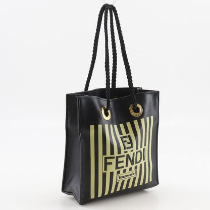 Fendi Fazzuolo Mini Handbag Pecan Leather Black