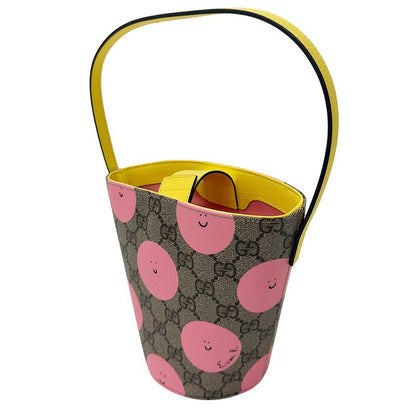Gucci Kids Children's Tote GG Supreme Canvas Yuan Roberts Beige Pink