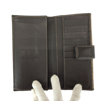 Gucci GG Crystal Brown Gold Leather Wallet