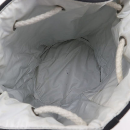 Chanel Mini Pull Logo Drawstring Cotton Black Shoulder Bag