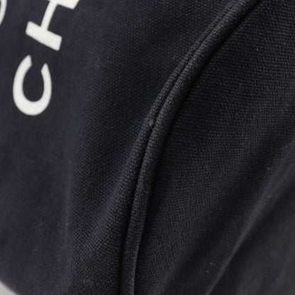 Chanel Mini Pull Logo Drawstring Cotton Black Shoulder Bag