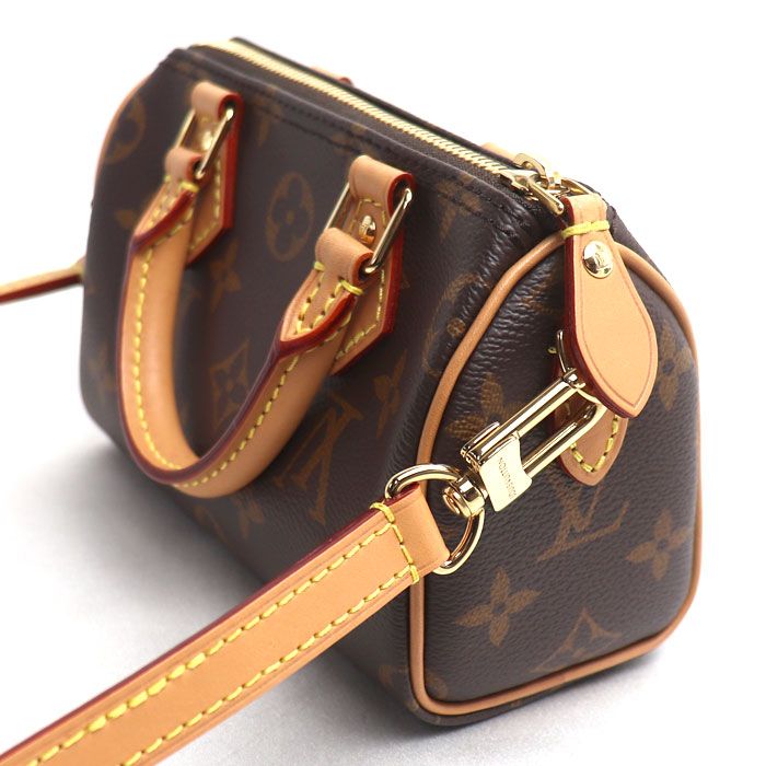 Louis Vuitton Nano Speedy 2-Way Shoulder Bag Brown