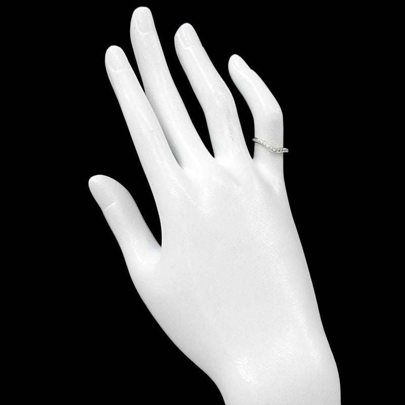 Tiffany & Co Curved Band Ring Diamond Pt Platinum