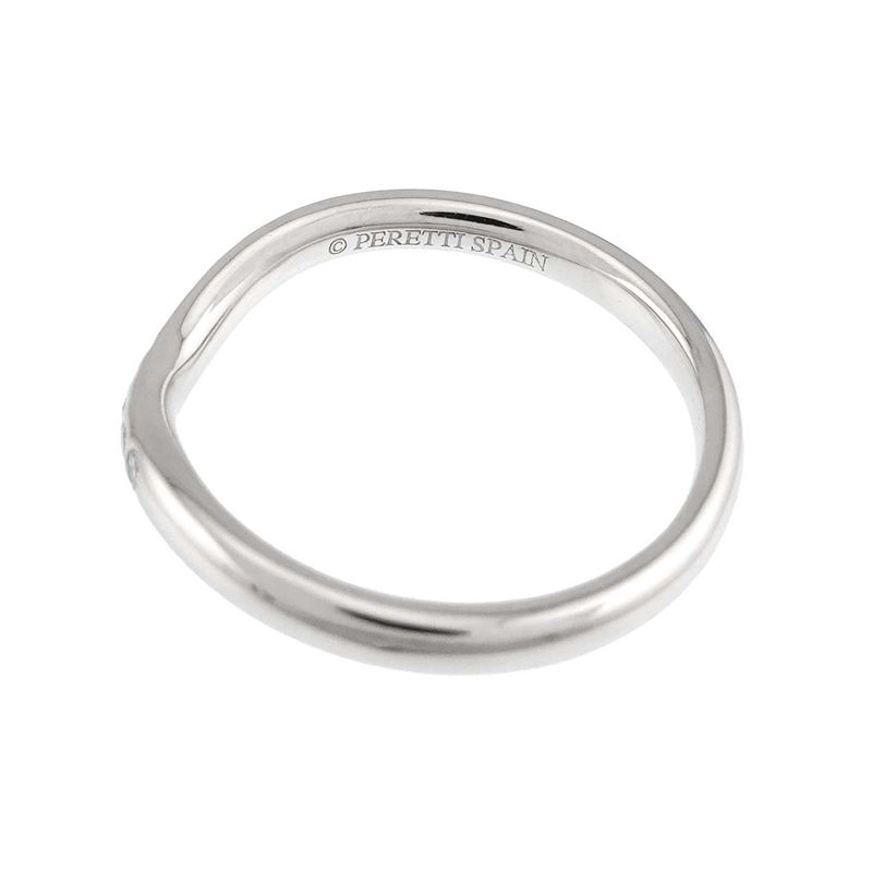 Tiffany & Co Curved Band Ring Diamond Pt Platinum