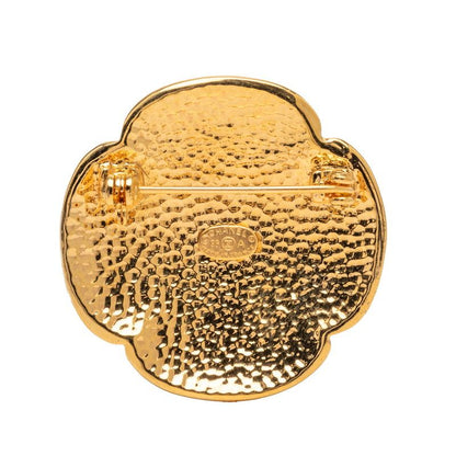 Chanel CC Logo Vintage Gold Plated Brooch
