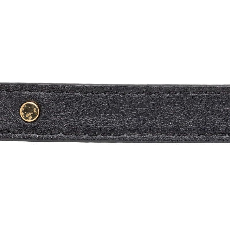 Louis Vuitton Epi Bracelet LV Twist Black Gold Leather Plated