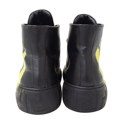 Versace Sneakers Leather Medusagre Smile High Cut Black