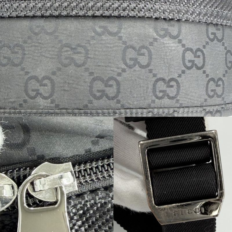 Gucci Backpack GG Web Stripe Nylon Black
