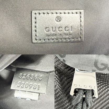 Gucci Backpack GG Web Stripe Nylon Black