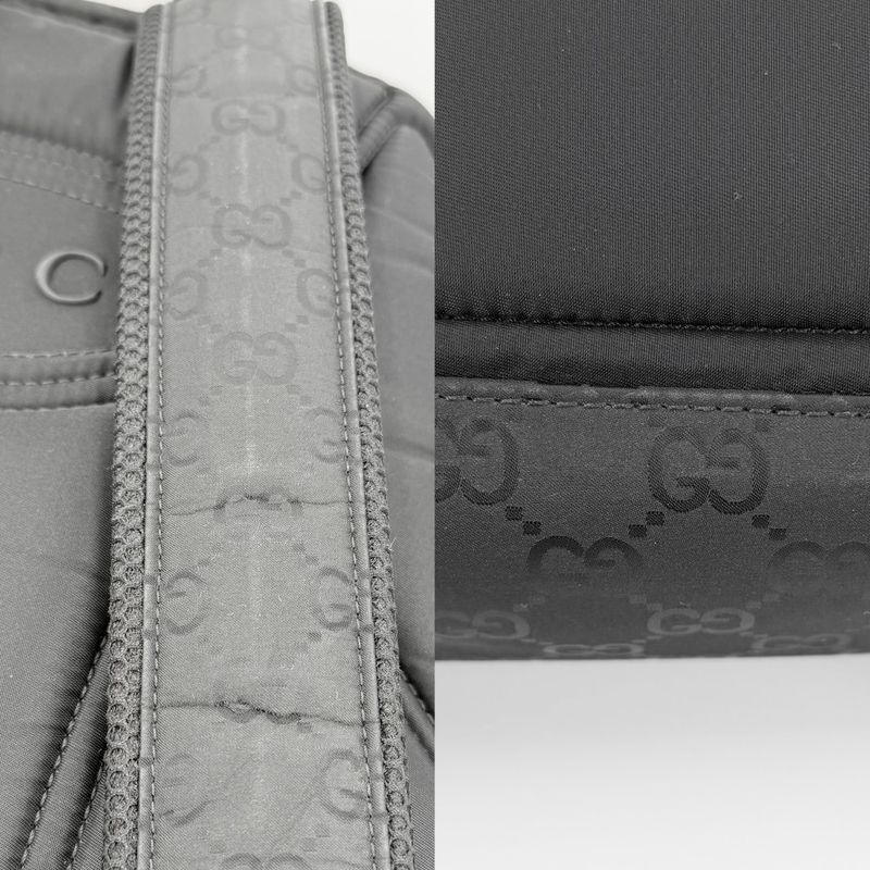Gucci Backpack GG Web Stripe Nylon Black