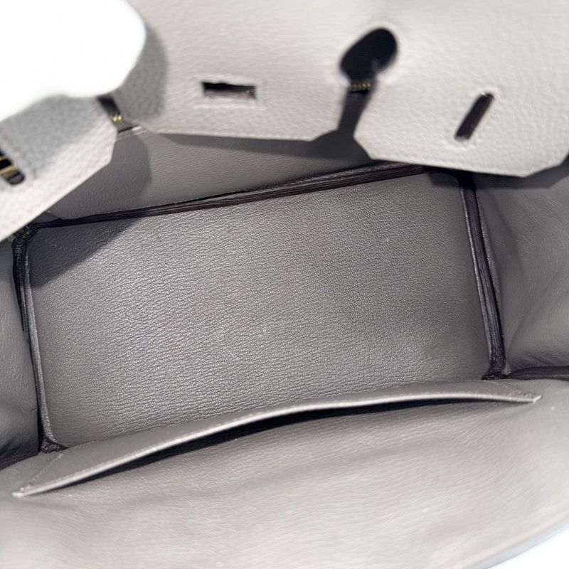 Hermes Handbag Birkin 25 Inner Stitch Leather Gray