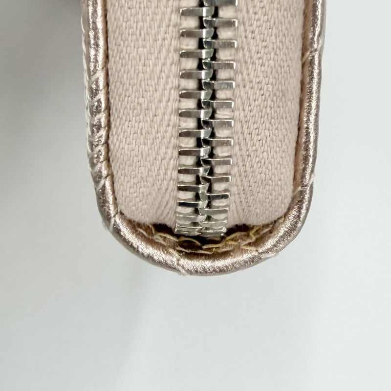 Chanel Coin Case Metallic Stitch Card CC Logo Purse