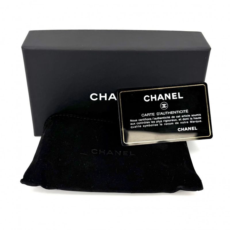Chanel Coin Case Metallic Stitch Card CC Logo Purse