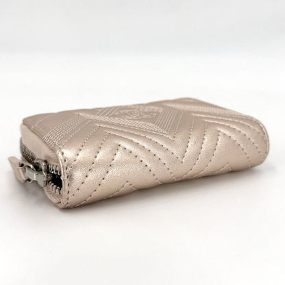 Chanel Coin Case Metallic Stitch Card CC Logo Purse