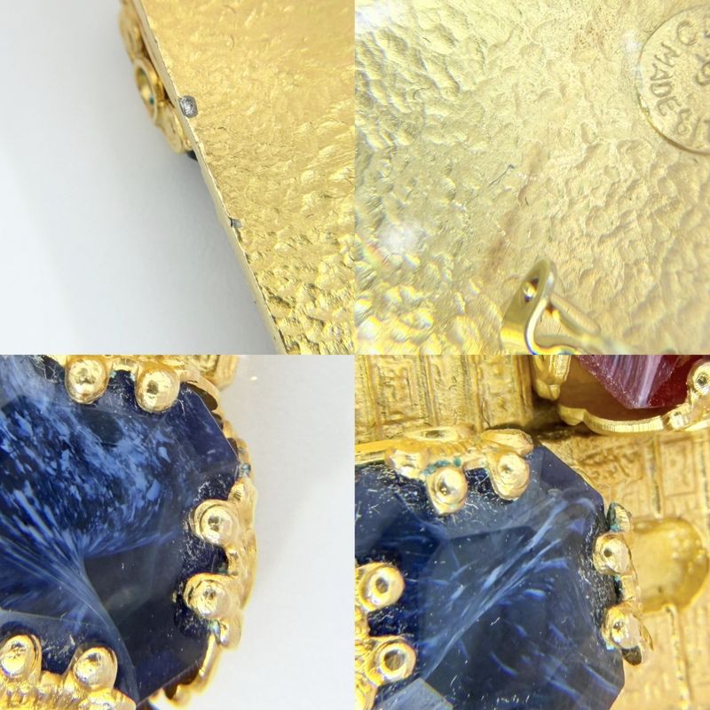Celine Earrings Arc de Triomphe Square Vintage Stone