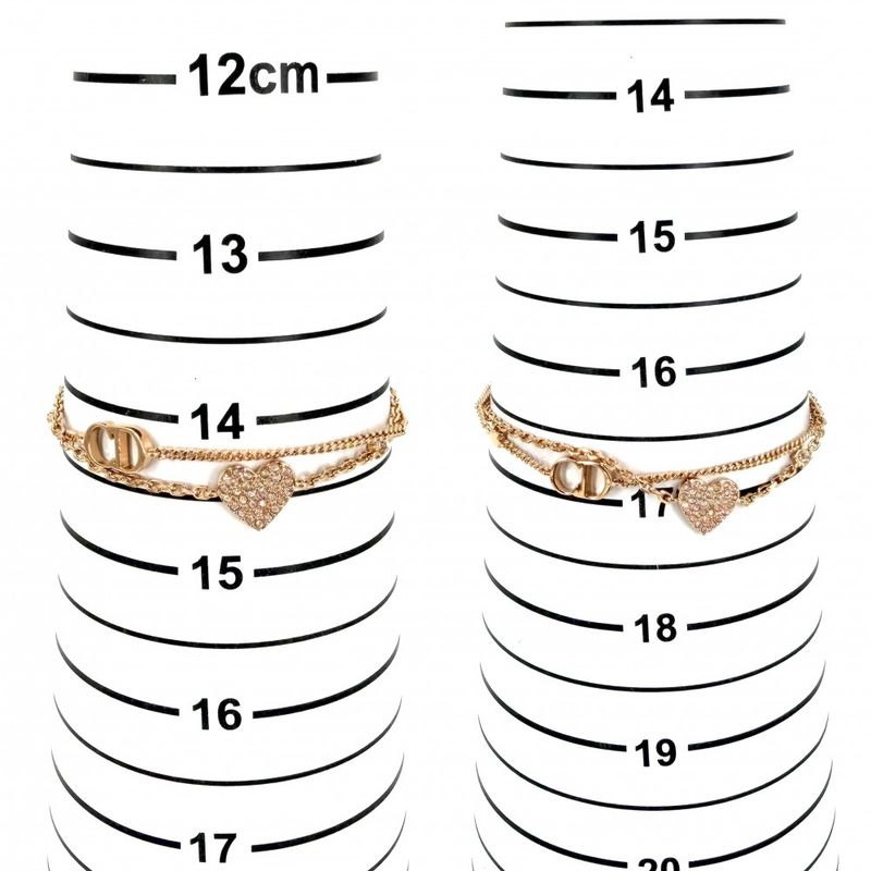 Dior Bracelet 2 Row Cles le Di Lune Adjuster