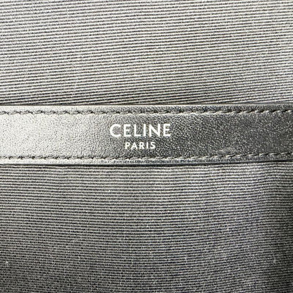 Celine Backpack Leather Canvas Brown X Black