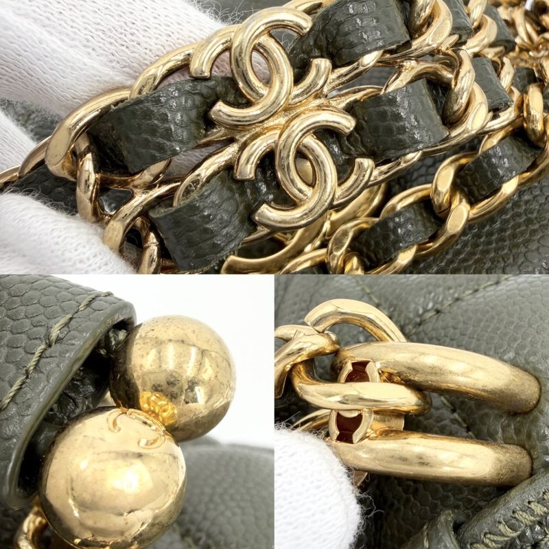 Chanel Shoulder Bag Quilted Drawstring Chain
