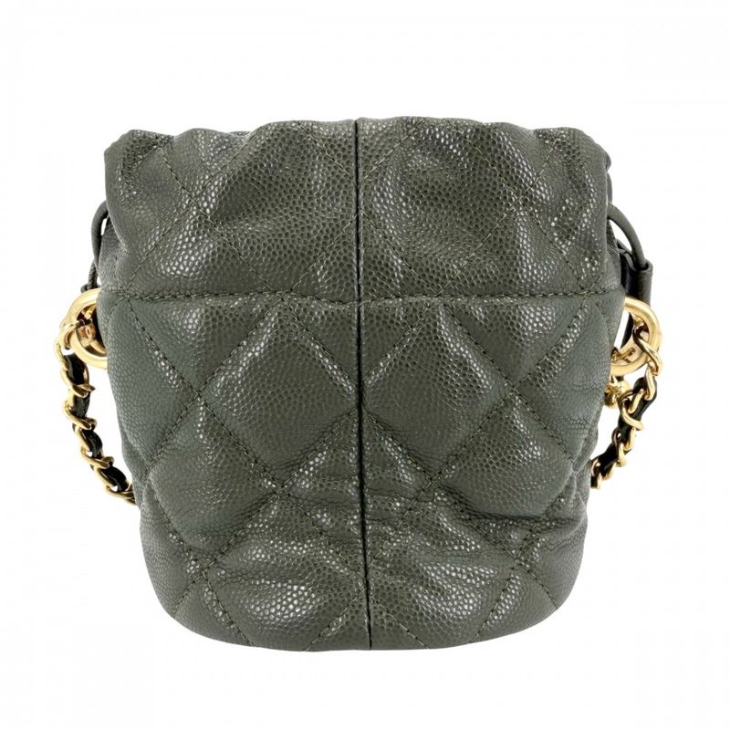 Chanel Shoulder Bag Quilted Drawstring Chain