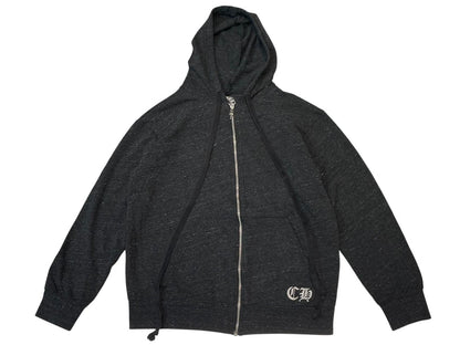 Chrome Hearts Marbled Hoodie Dagger Zip Print Gray