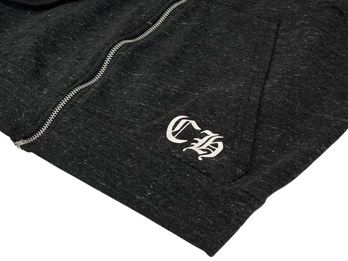 Chrome Hearts Marbled Hoodie Dagger Zip Print Gray — view 5