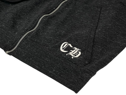 Chrome Hearts Marbled Hoodie Dagger Zip Print Gray — view 5