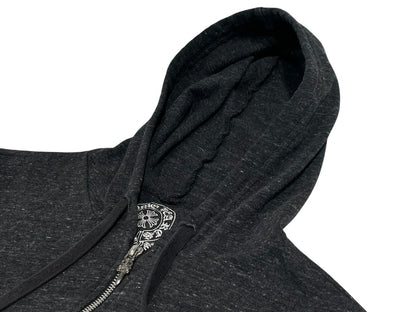 Chrome Hearts Marbled Hoodie Dagger Zip Print Gray — view 3