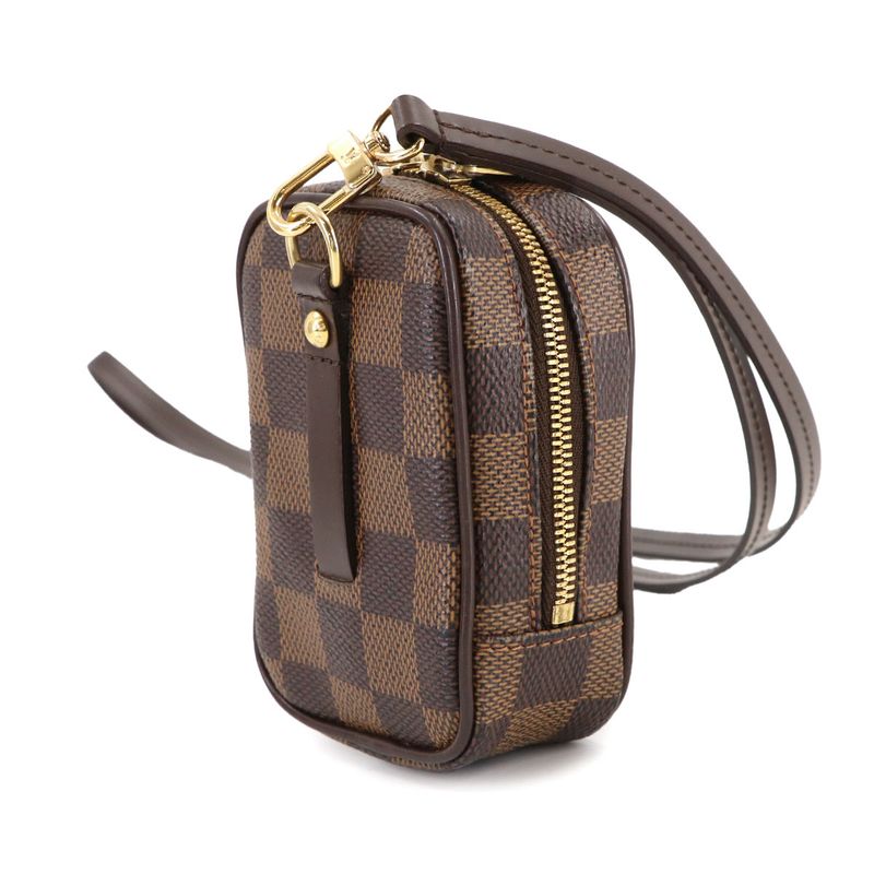 Louis Vuitton Damier Etui Okapi PM Pouch Ebene Gold