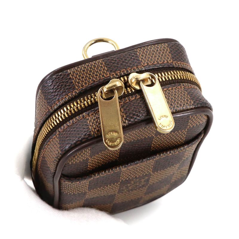 Louis Vuitton Damier Etui Okapi PM Pouch Ebene Gold