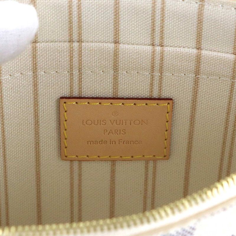 Louis Vuitton Damier Azur Pouch Beige Gold