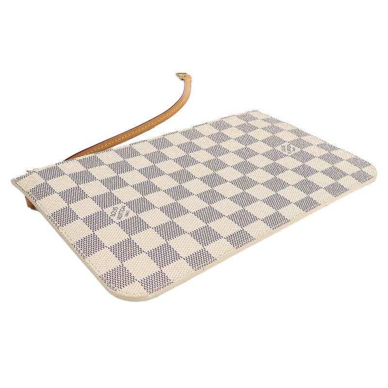 Louis Vuitton Damier Azur Pouch Beige Gold