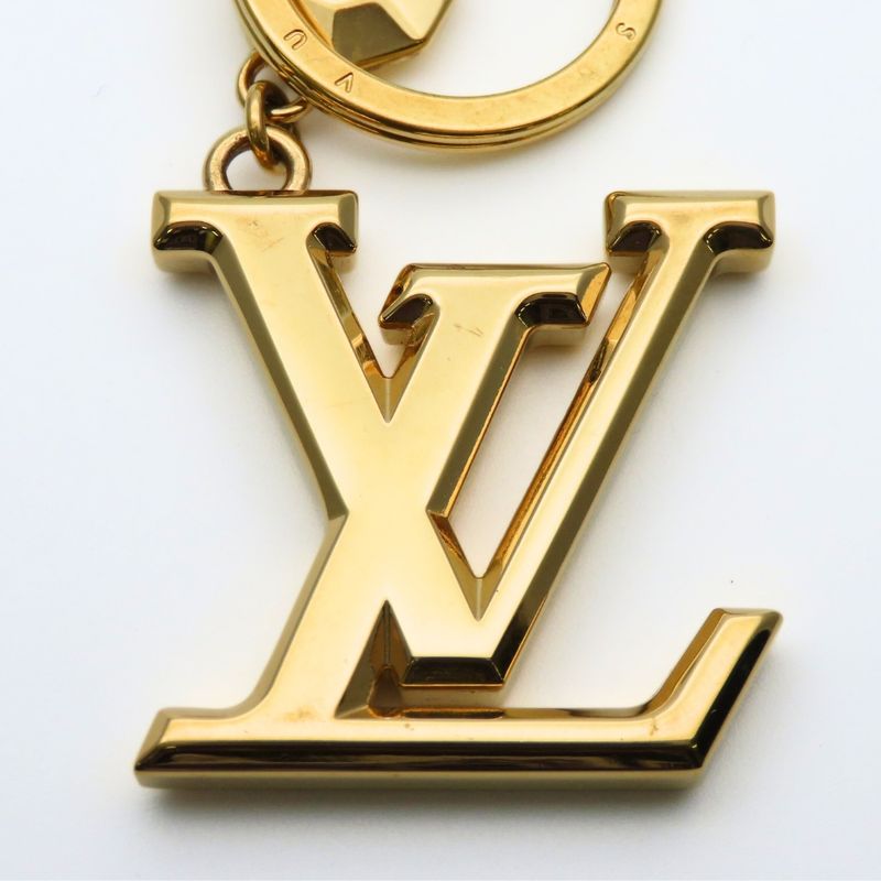 Louis Vuitton Key Holder Porte Cles LV Facet Metal Gold Plated