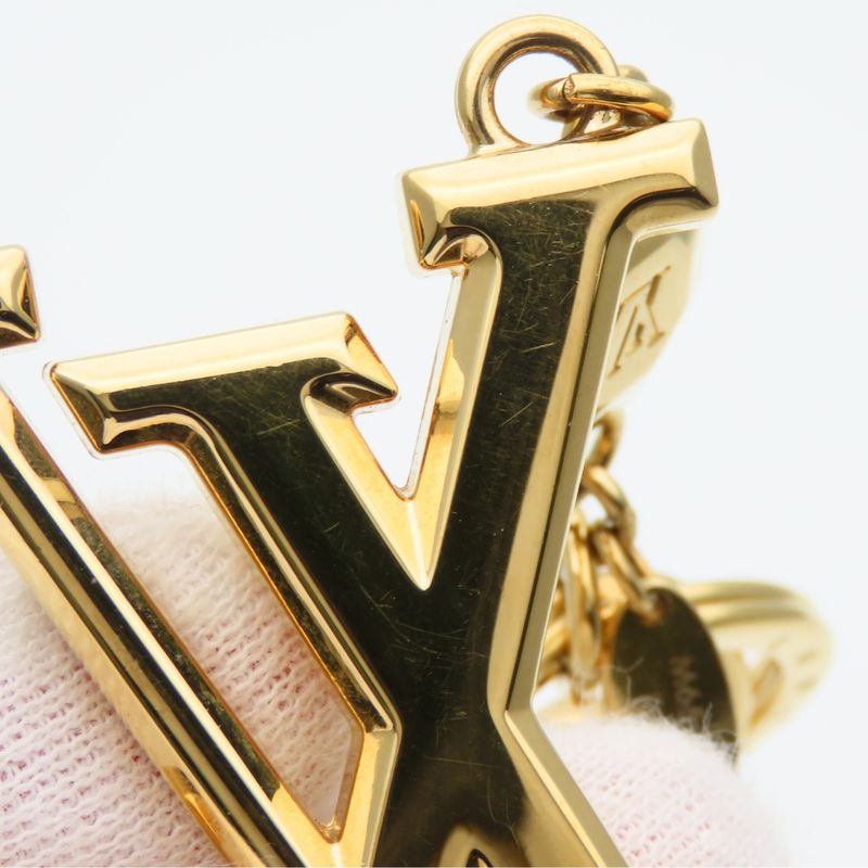 Louis Vuitton Key Holder Porte Cles LV Facet Metal Gold Plated