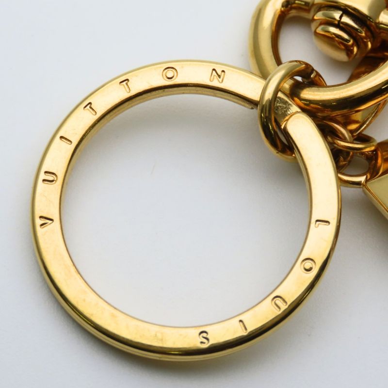 Louis Vuitton Key Holder Porte Cles LV Facet Metal Gold Plated