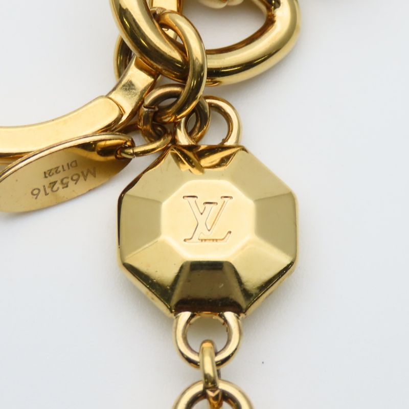 Louis Vuitton Key Holder Porte Cles LV Facet Metal Gold Plated