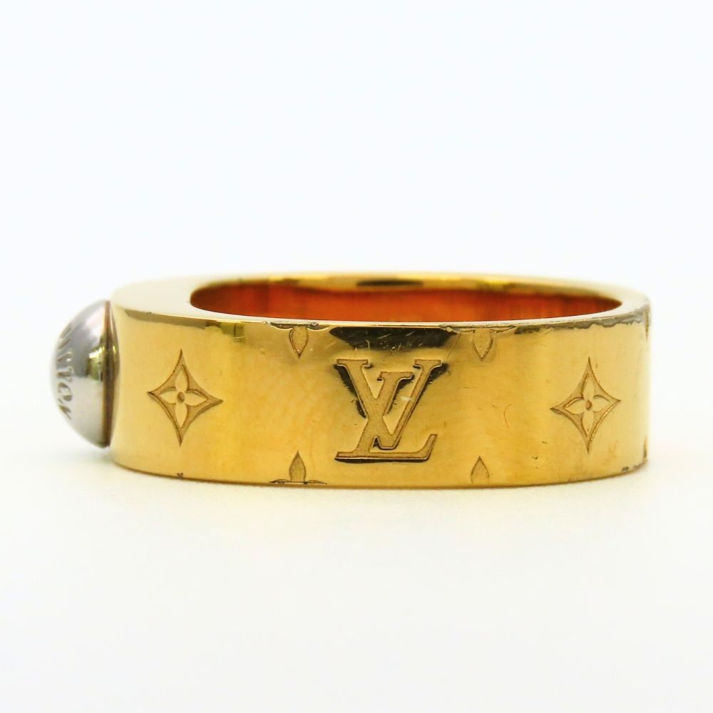 Louis Vuitton Ring Sling Bag Nanogram S Metal Gold Silver Plated