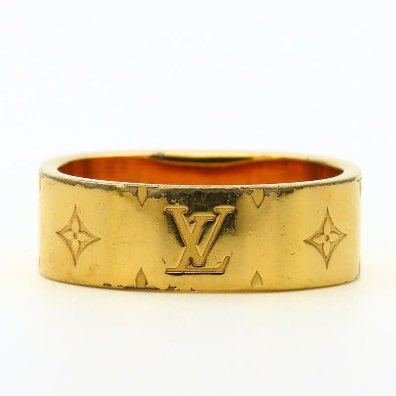 Louis Vuitton Ring Sling Bag Nanogram S Metal Gold Silver Plated