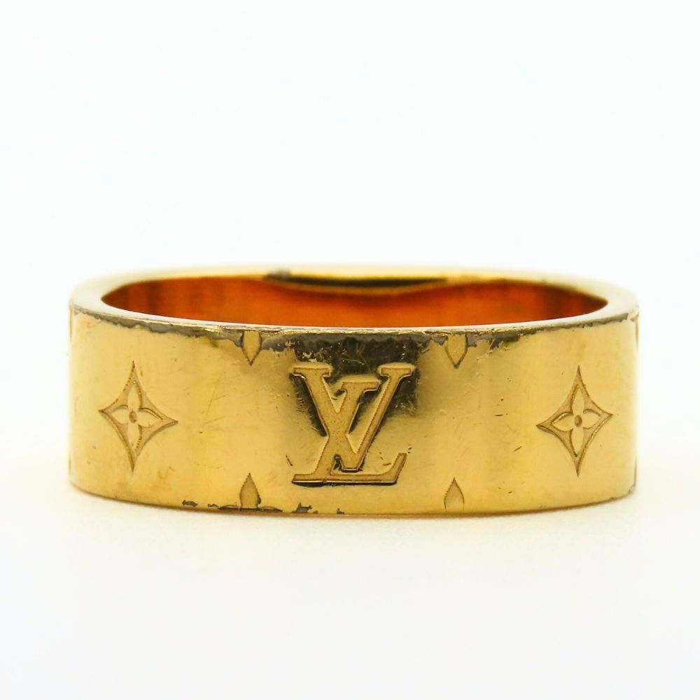 Louis Vuitton Ring Sling Bag Nanogram S Metal Gold Silver Plated