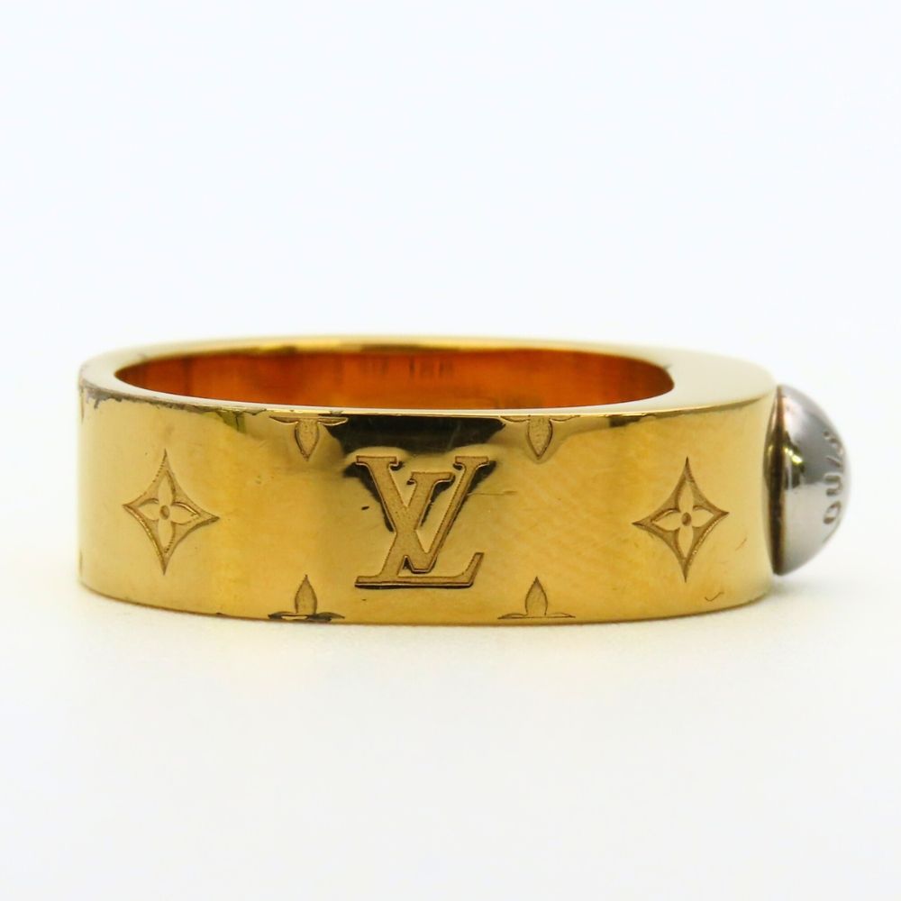 Louis Vuitton Ring Sling Bag Nanogram S Metal Gold Silver Plated