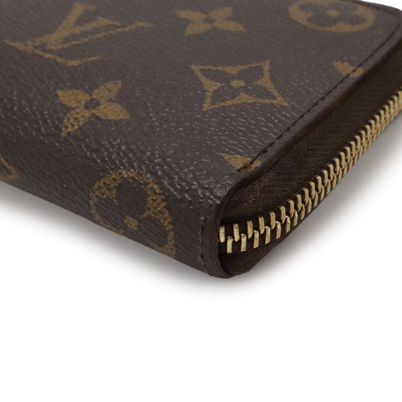 Louis Vuitton Monogram Portefeuille Clemence Zip Around Wallet Fuchsia