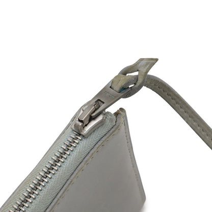 Hermes Remix Card Case Passcase L-shape Zipper Strap Leather Light Gray