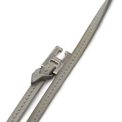 Hermes Remix Card Case Passcase L-shape Zipper Strap Leather Light Gray
