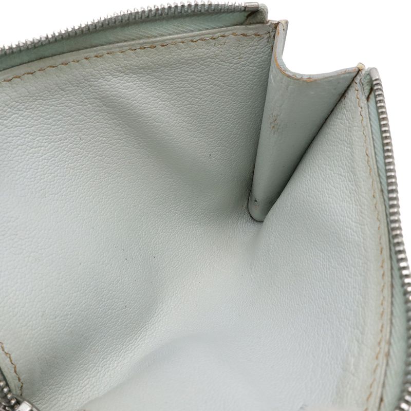 Hermes Remix Card Case Passcase L-shape Zipper Strap Leather Light Gray