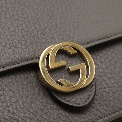 Gucci Interlocking Logo Chain Wallet Shoulder Bag 2-Way Clutch