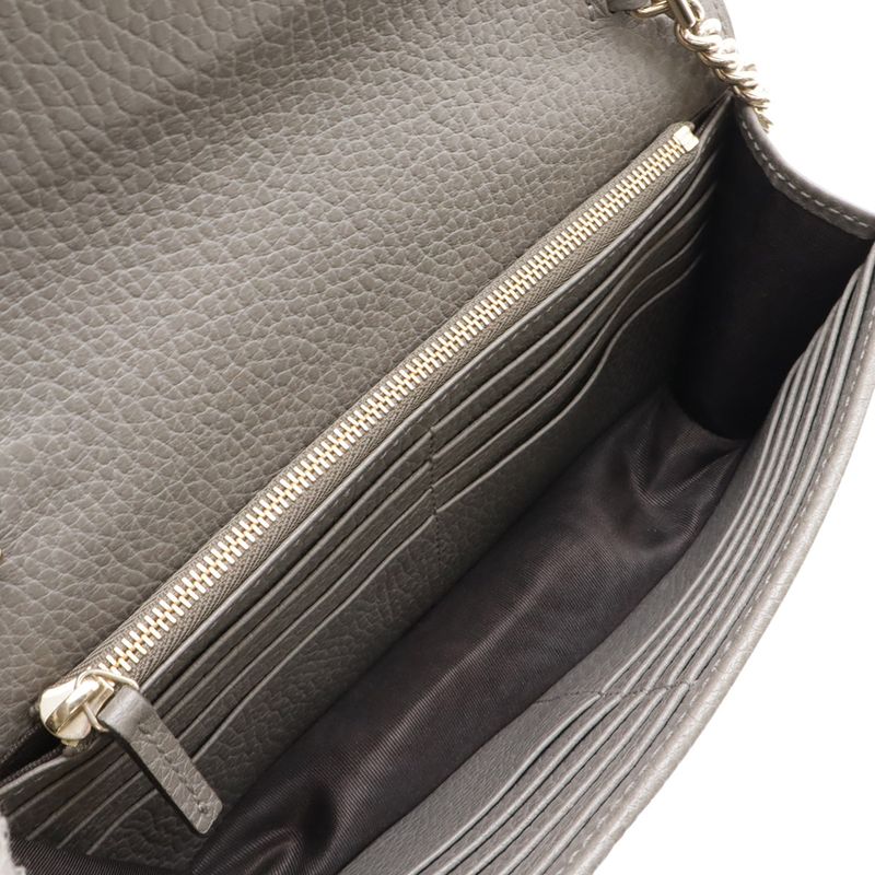 Gucci Interlocking Logo Chain Wallet Shoulder Bag 2-Way Clutch