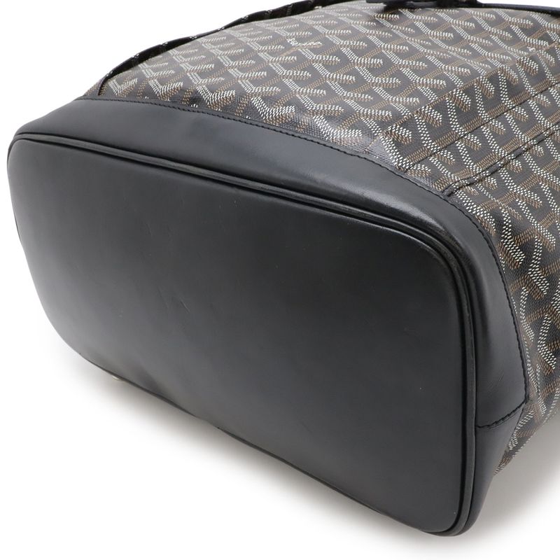 Goyard Alpine Backpack MM Sac Leather Black Brown White