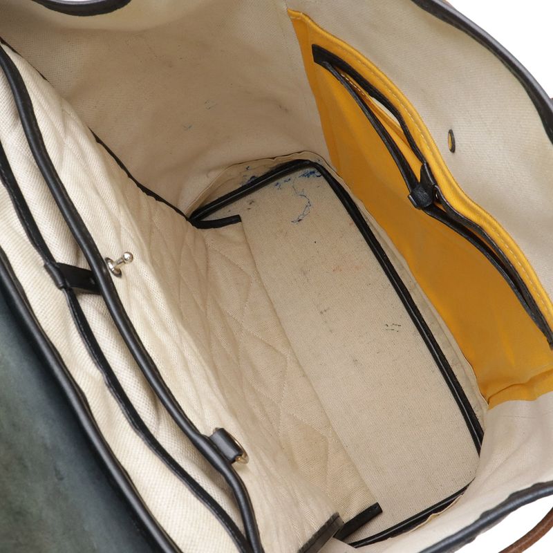 Goyard Alpine Backpack MM Sac Leather Black Brown White