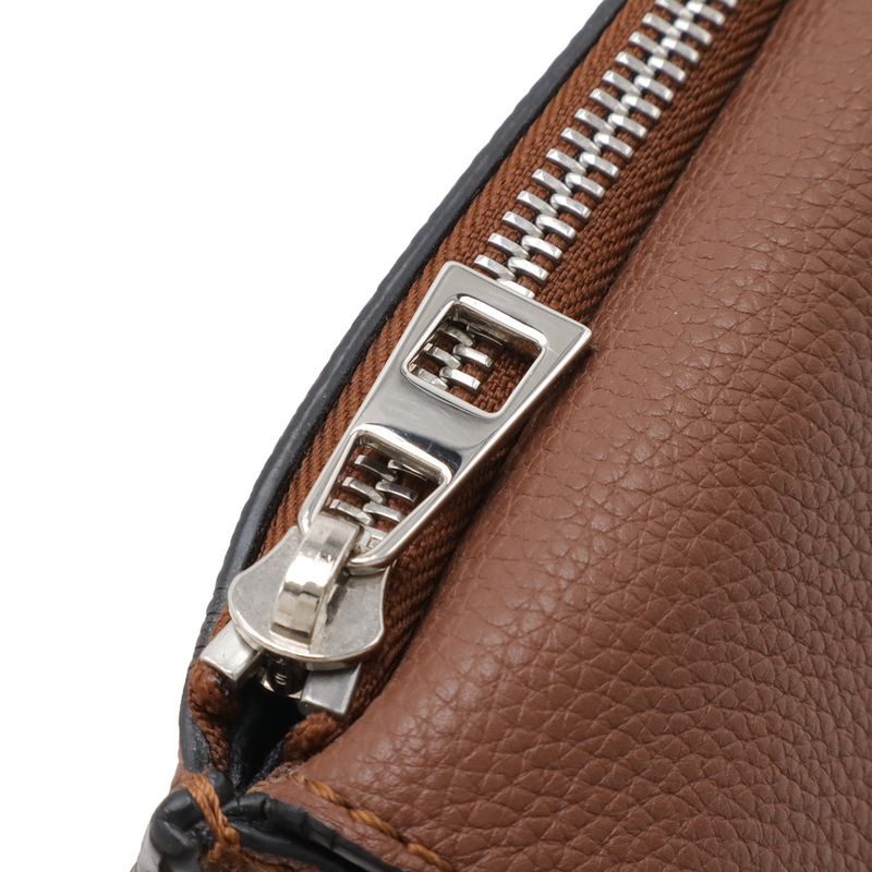 Loewe Anagram Military Bum Bag Crossbody Leather Silver Ha