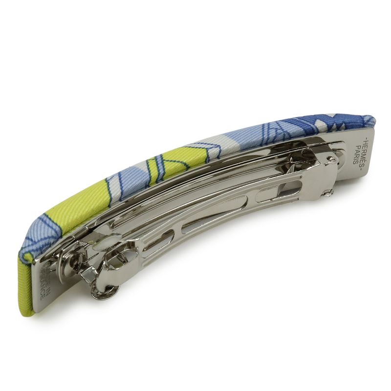 Hermes Eclipse PM Barrette Hair Clip Legend Blue White-yellow